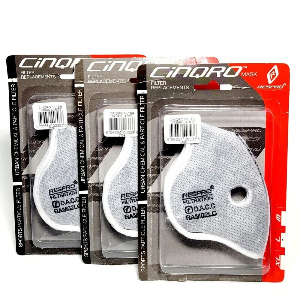 Respro Cinqro Anti Pollution Mask Sports Filter Pack Size Large New Sealed!
